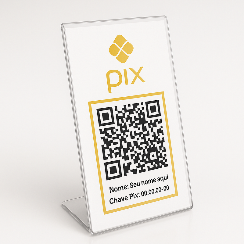 PLACA PIX, INSTA, WIFI EM ACRÍLICO