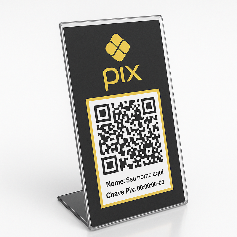 PLACA PIX, INSTA, WIFI EM ACRÍLICO