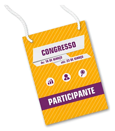 150 Crachás Credencial Papel Cartão 300g 10x14 Com Cordinha